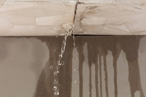 Professional Burst Pipe Cleanup technician working in Simonton, TX